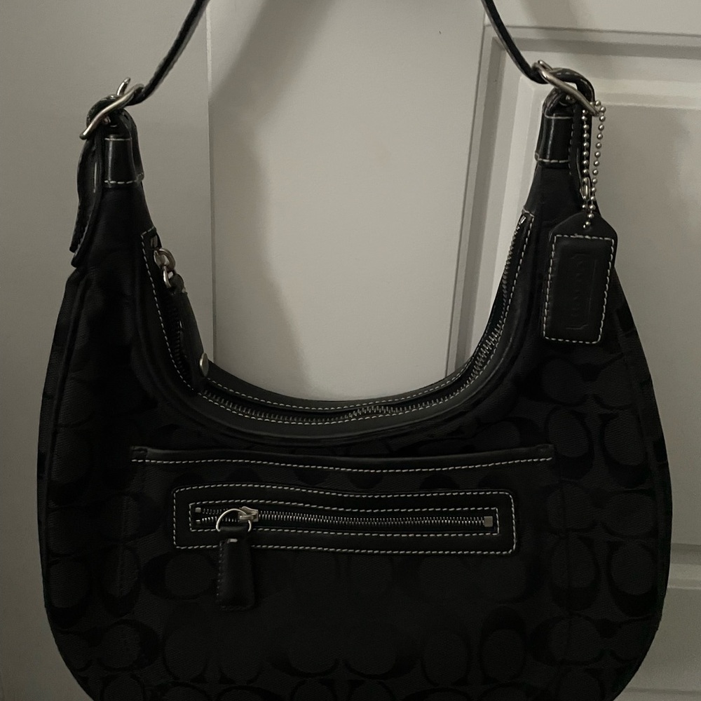 Coach black hobo purse